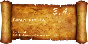 Benyo Attila névjegykártya