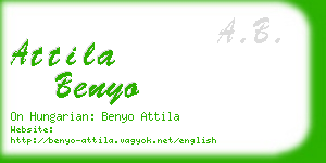 attila benyo business card